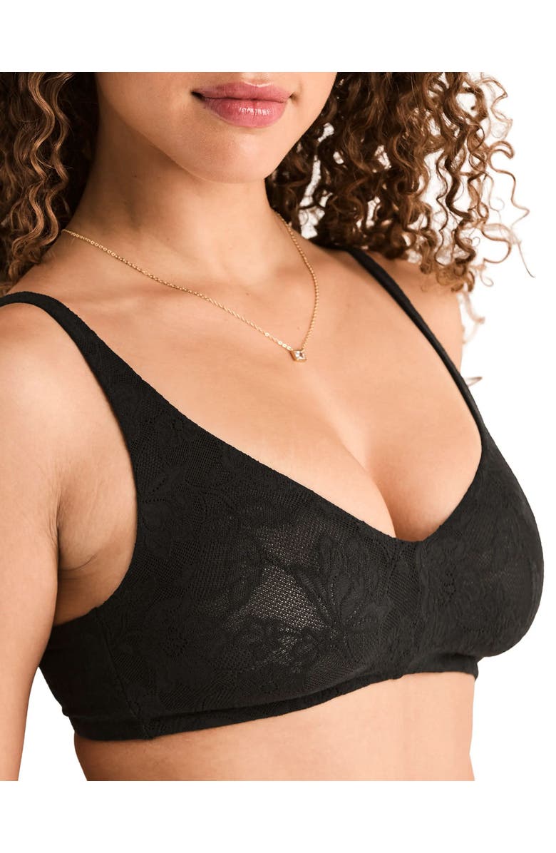 Adore Me Juls Unlined Bralette Bra, Alternate, color, Black