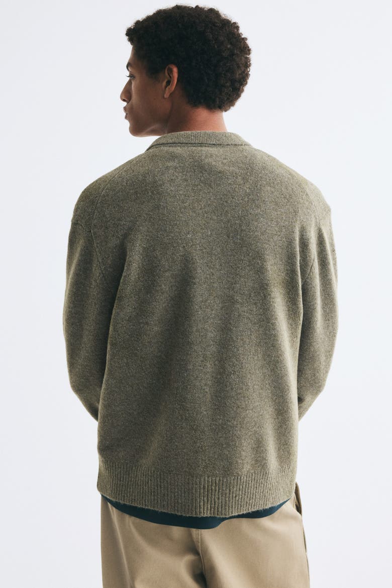 Regular-Fit Cardigan, Alternate, color, Khaki green