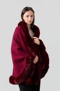 Le Fafo Faux Fur Wrap Cape
