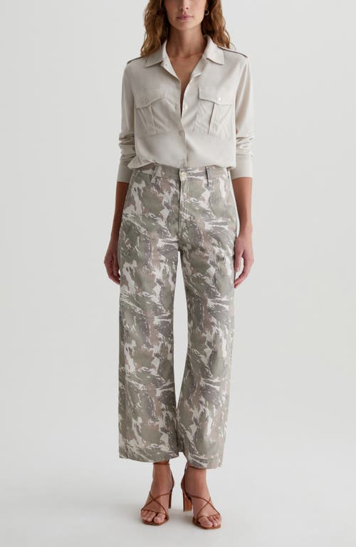 AG AG FIONA CAMO PRINT HIGH WAIST BARREL TWILL PANTS