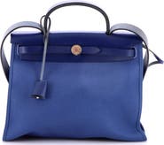 Pre-Owned Hermes Herbag Zip Leather and Toile 31