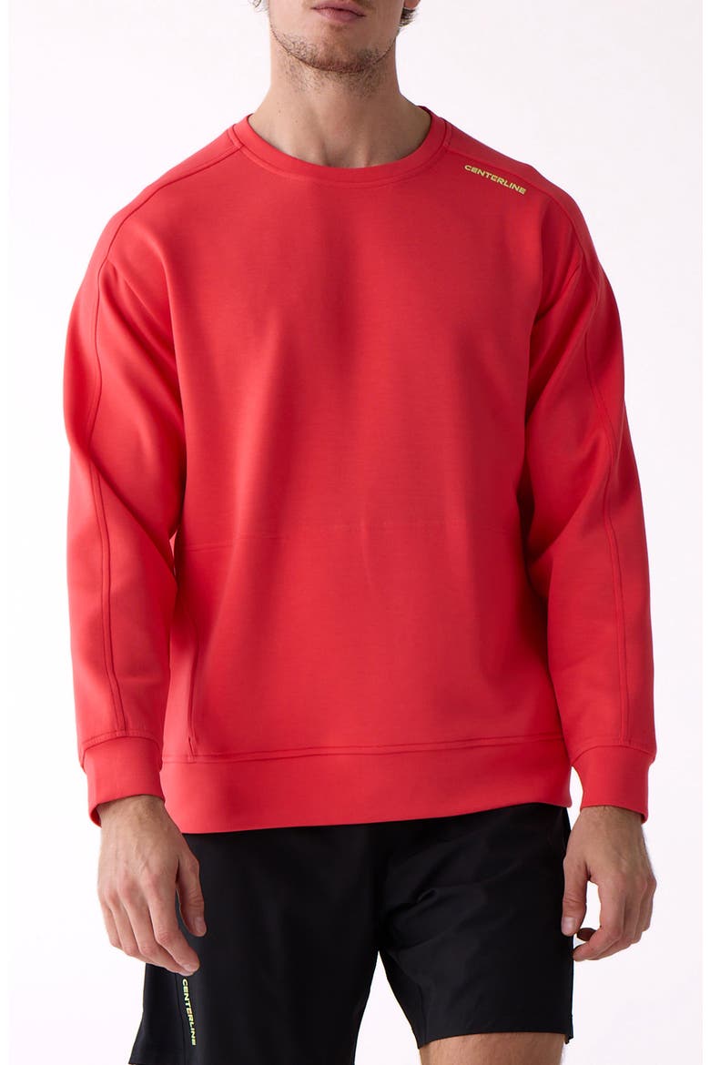 Après Men's Crew Sweatshirt, Main, color, Sunset Coral