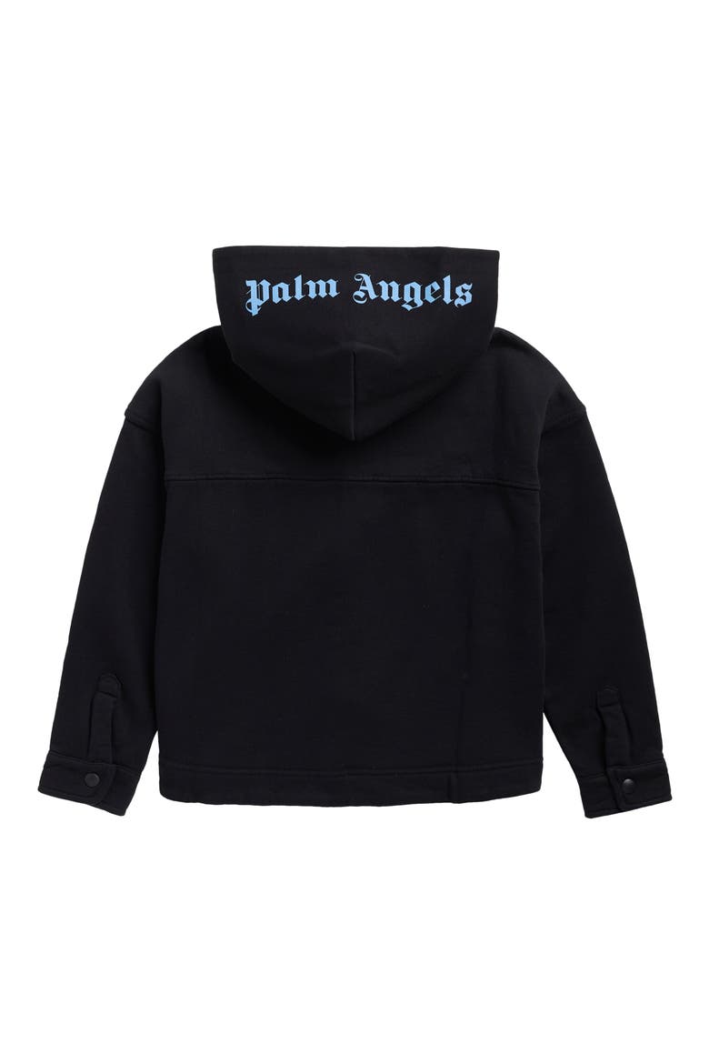 Kids' Classic Logo Oversize Hoodie, Alternate, color, BLACK - LIGHT BLUE