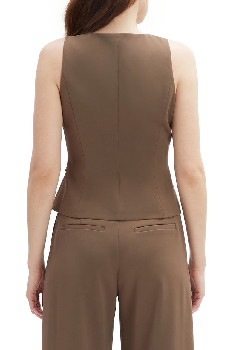 Azilia Button Vest, Alternate, color, COFFEE BROWN