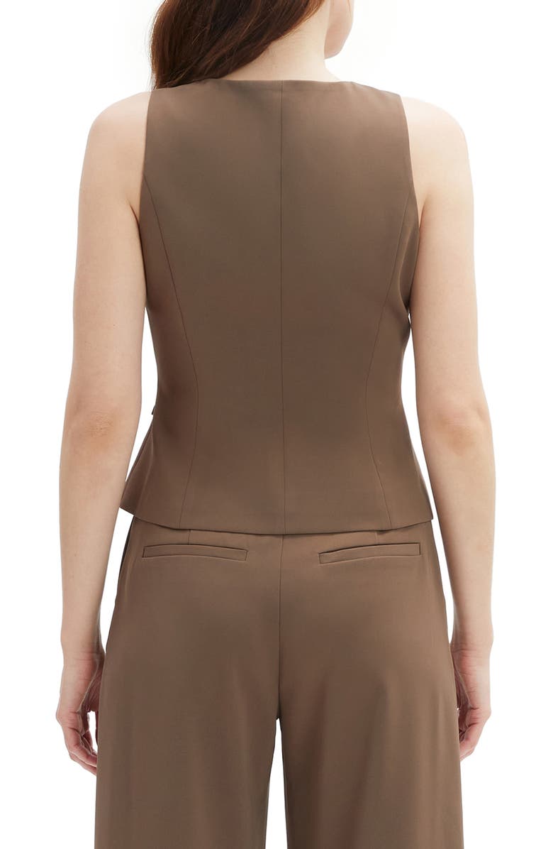 Bardot Azilia Button Vest, Alternate, color, Coffee Brown
