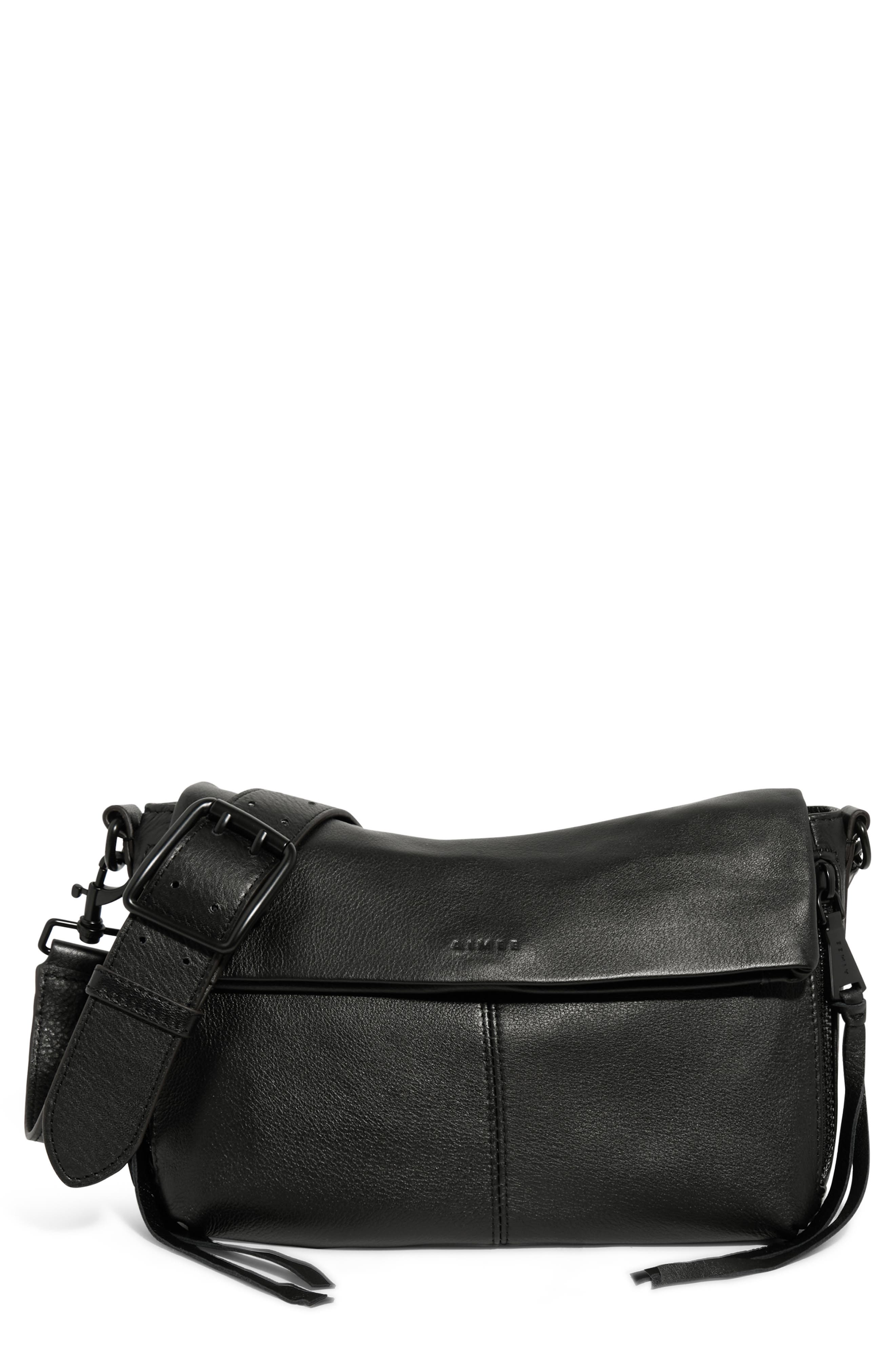 AIMEE Bali Double Entry Crossbody Bag, Main, color, Black