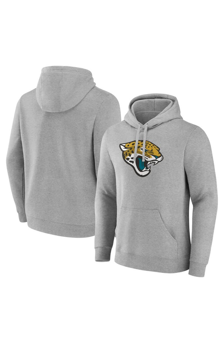 FANATICS Men's Fanatics Heather Gray Jacksonville Jaguars Deliver Fleece Pullover Hoodie, Main, color, Heather Gray