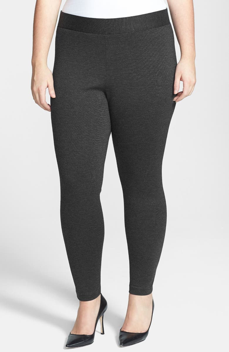 Vince Camuto High Waist Ponte Knit Leggings, Main, color, Dark Heather Grey