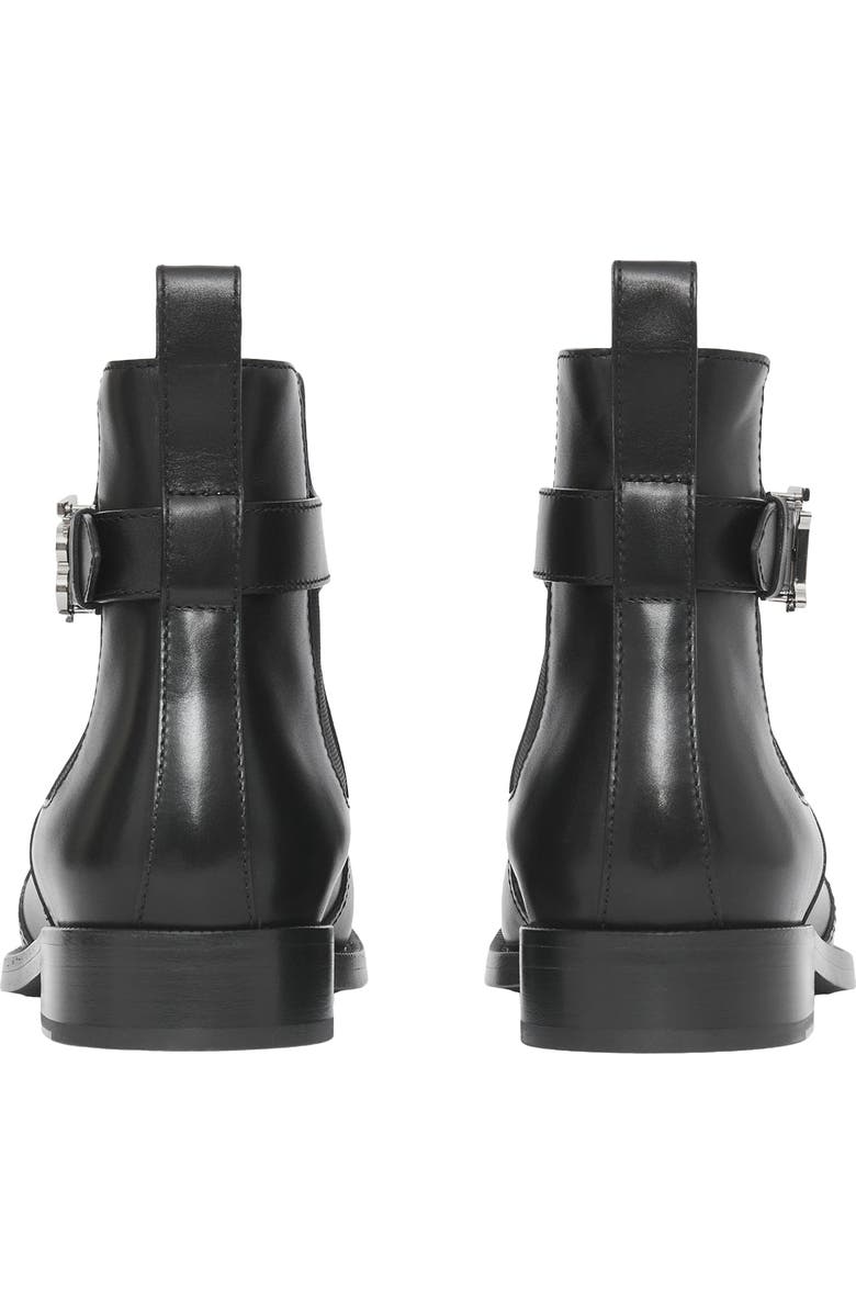Burberry Luke TB Monogram Buckle Leather Chelsea Boot, Alternate, color,