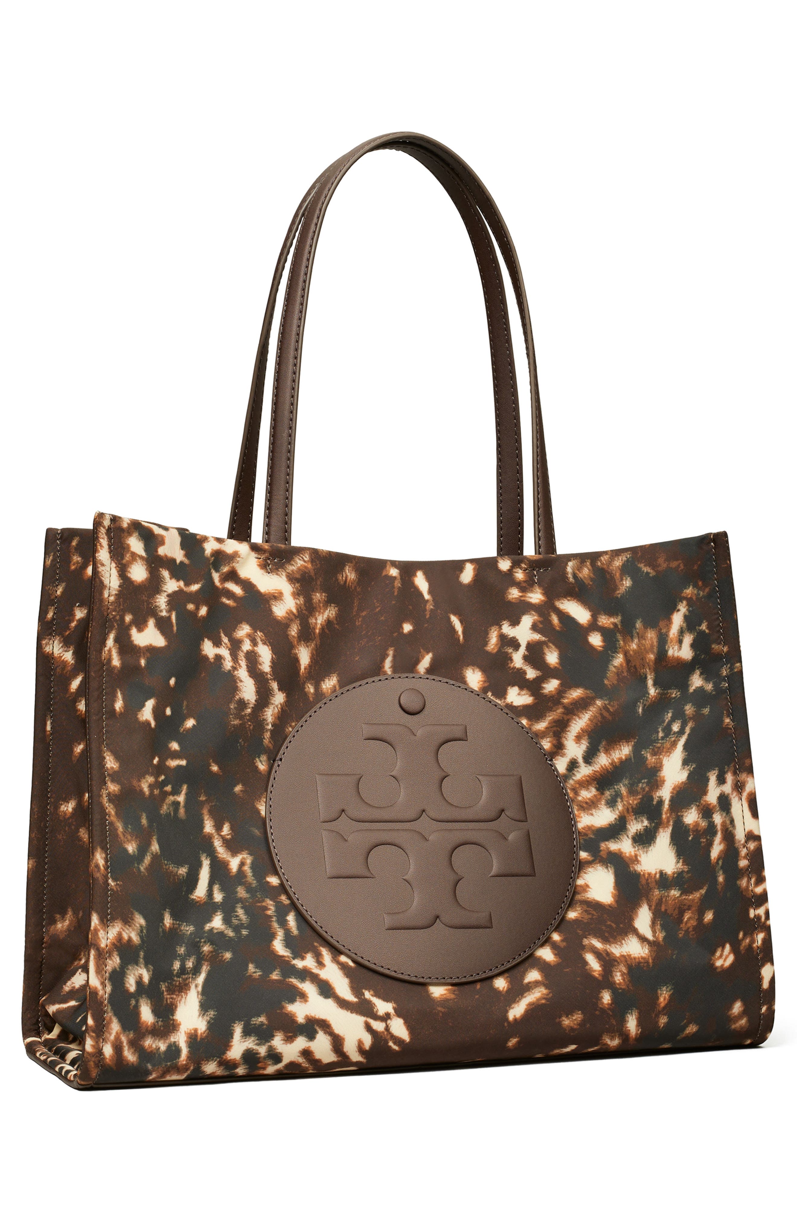 Tory Burch Small Ella Printed Tote, Alternate, color, Fall Fawn