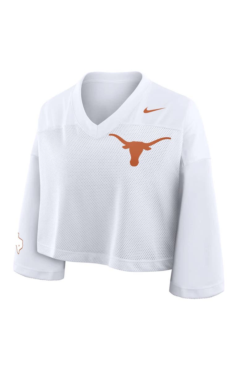 Nike Women's Nike White Texas Longhorns Cropped Mesh Dri-FIT Fashion Jersey, Alternate, color, White