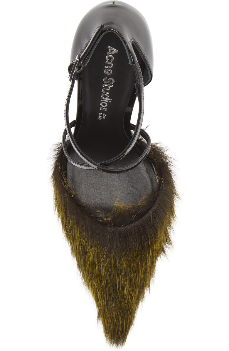 Acne Studios Bepointy Faux Fur Pump, Alternate, color,