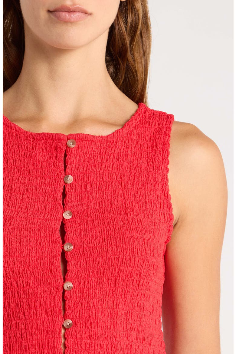 Kelsey Button-Up Sleeveless Top, Alternate, color, FIESTA RED