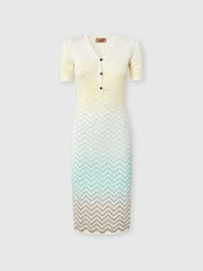 Missoni Chevron Dégradé Cotton And Viscose Midi Dress