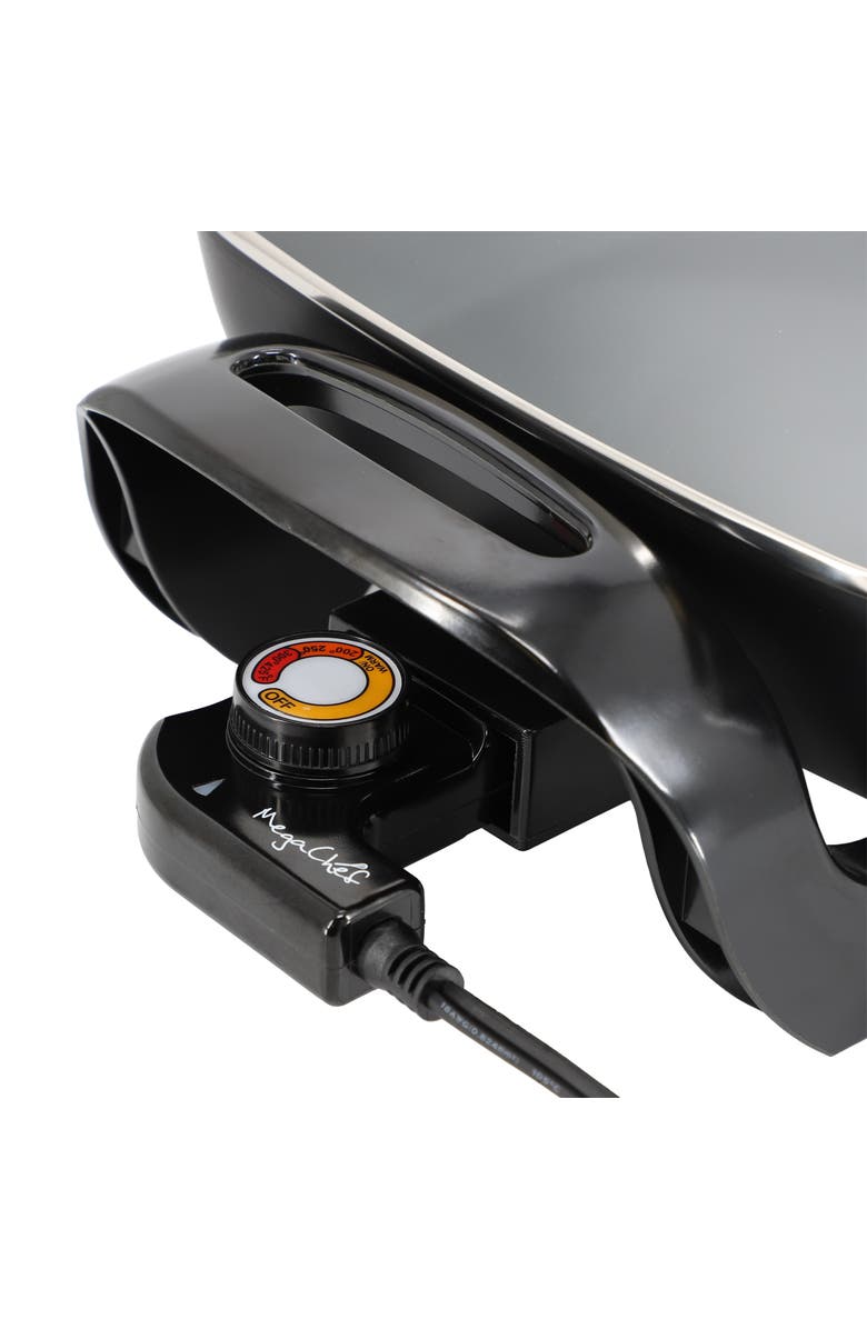 Megachef 11.81 Inch Electric Skillet with Non-Stick Coating in Black, Alternate, color, Black
