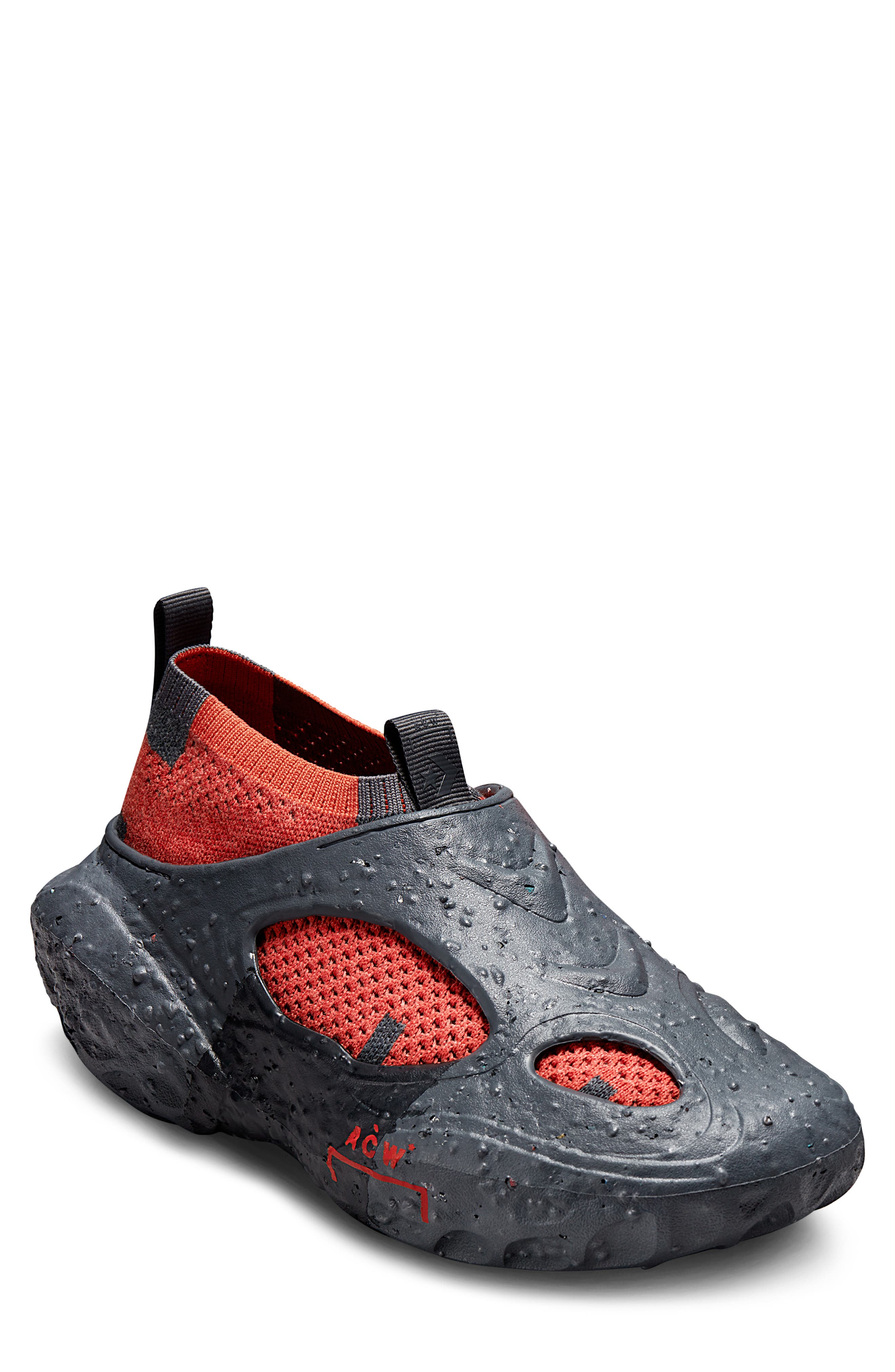 x A-Cold-Wall* Sponge Crater Sneaker, Main, color, DARK GREY/ TANGERINE