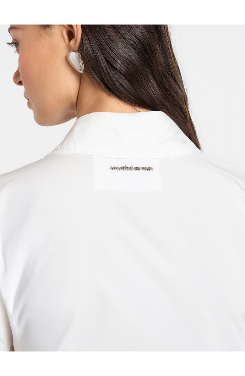 Manière De Voir Sonia Tailored Cotton Cinch Shirt, Alternate, color, Off White