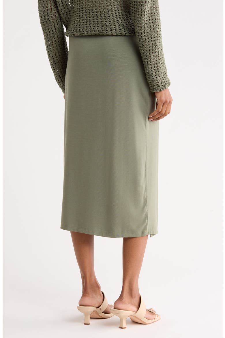 Draped Midi Skirt, Alternate, color, SEA FERN