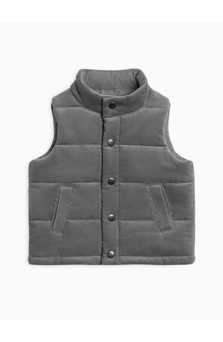 Kendi Idris Corduroy Snap Vest, Main, color, Agave