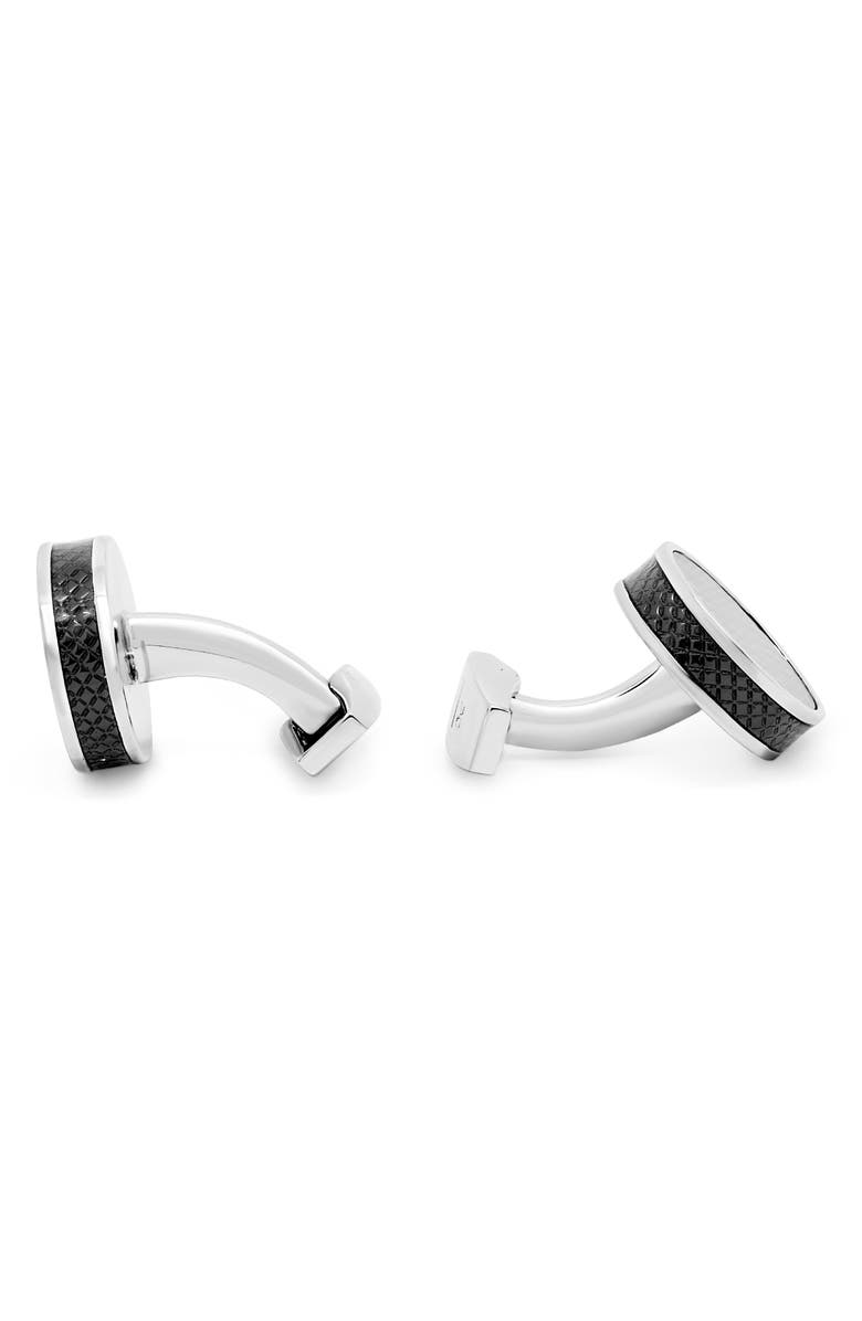 Tateossian Men's Carbon Tablet Cuff Links, Alternate, color, Black