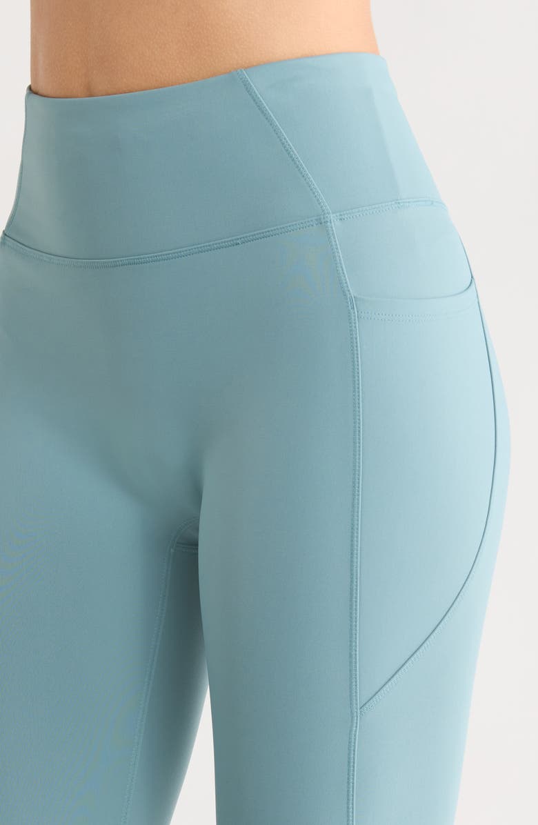 Beyond Yoga Allure Zip Pocket Leggings, Alternate, color, Misty Blue
