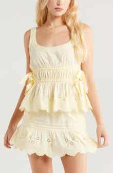 Damson Madder Jade Broderie Organic Cotton Camisole