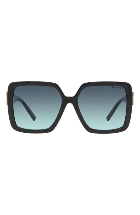 58mm Gradient Square Sunglasses