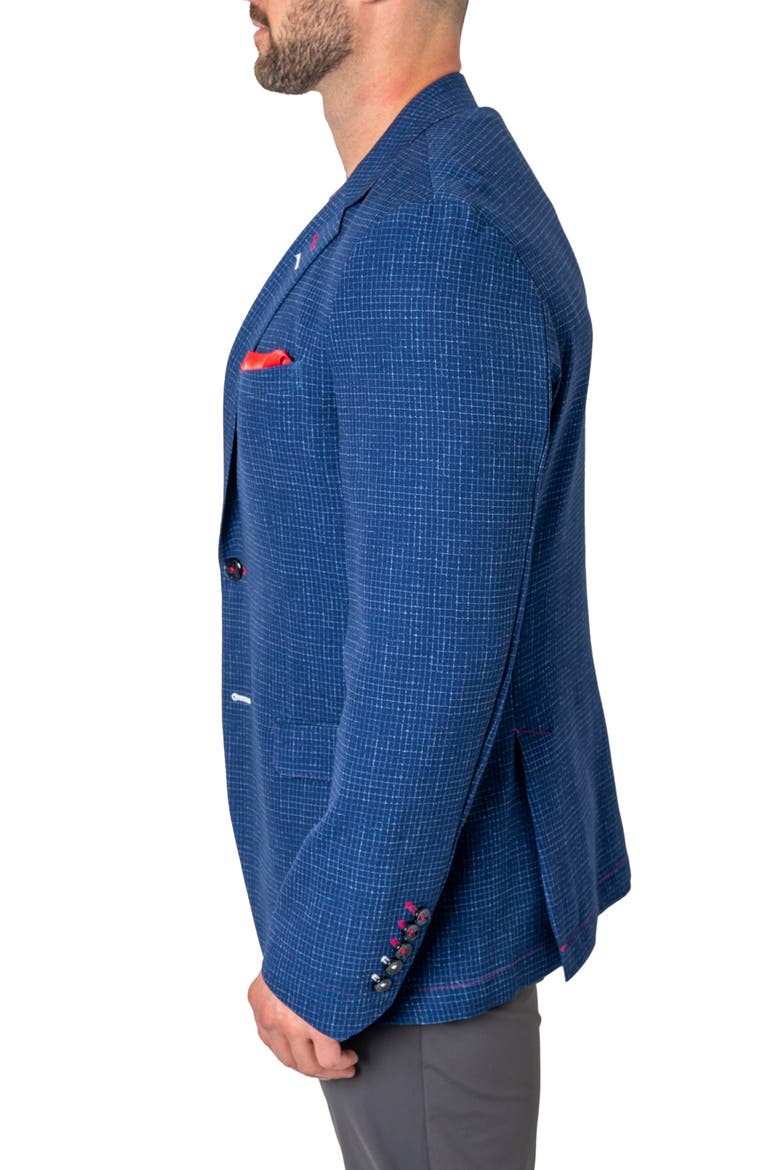Unconstructed Squared Blazer, Alternate, color, BLUE