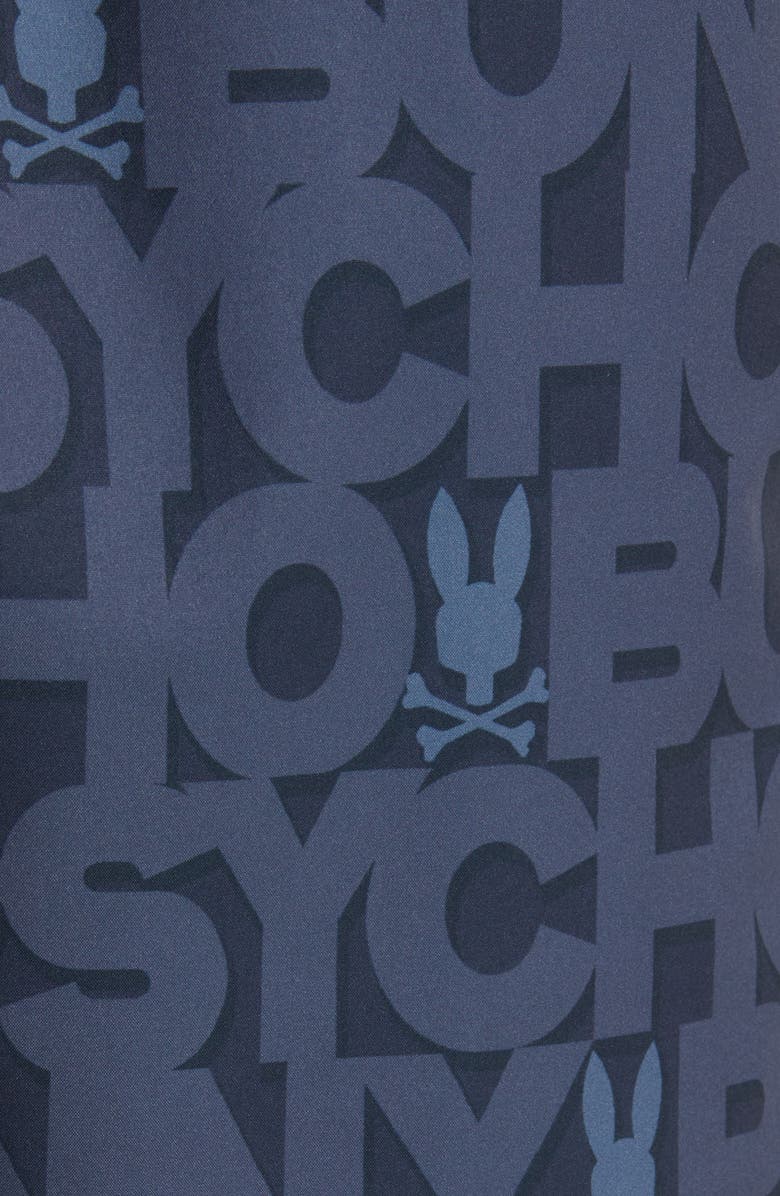 Psycho Bunny Damon Print Swim Trunks, Alternate, color, 