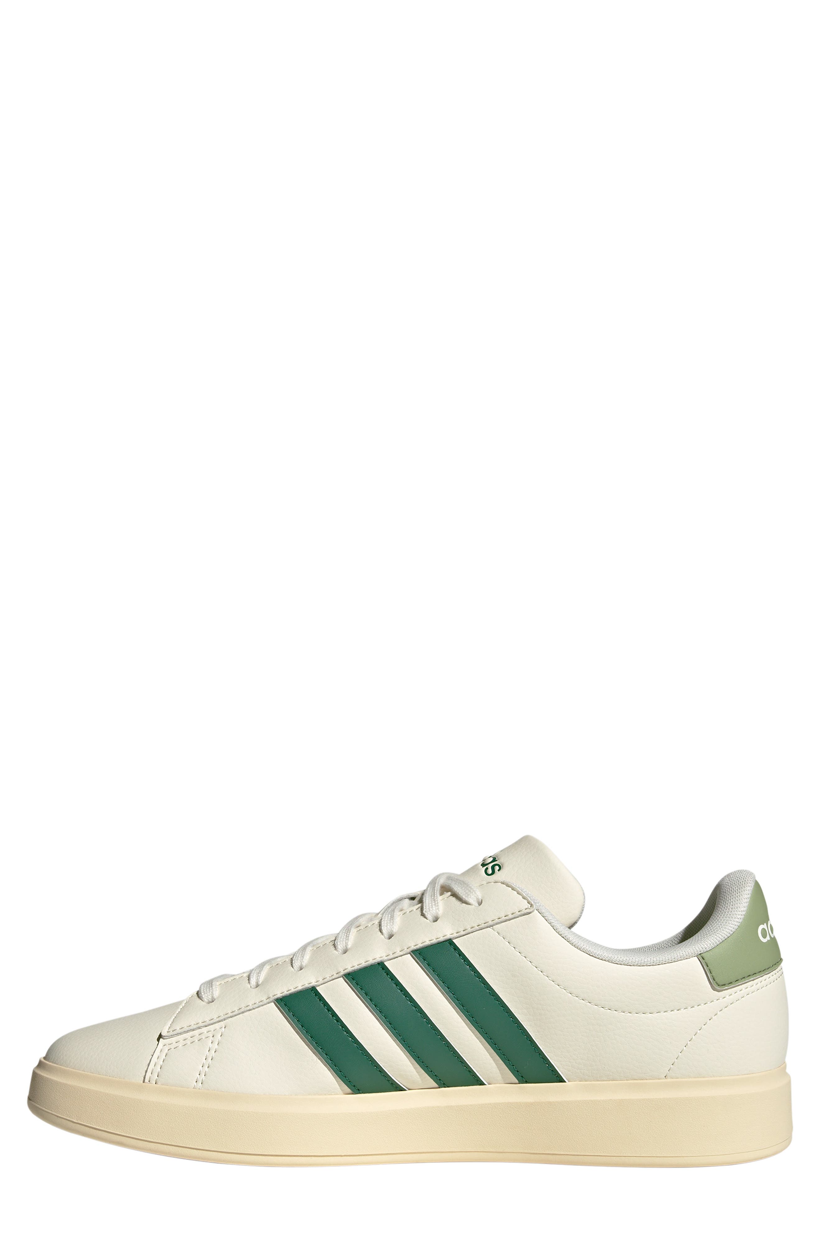 adidas Grand Court 2.0 Sneaker, Alternate, color, Off White/ Green/ Tent Green