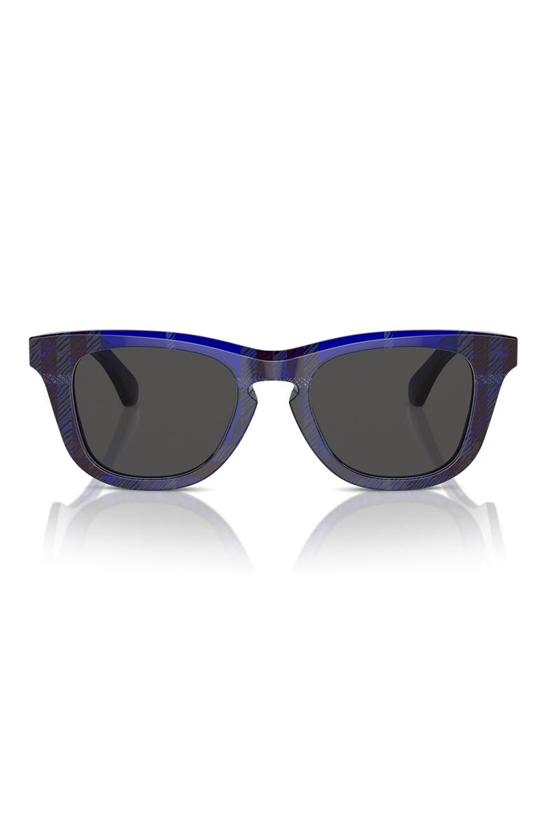 Kids' 46mm Square Sunglasses, Main, color, CHECK BLUE / DARK BLUE