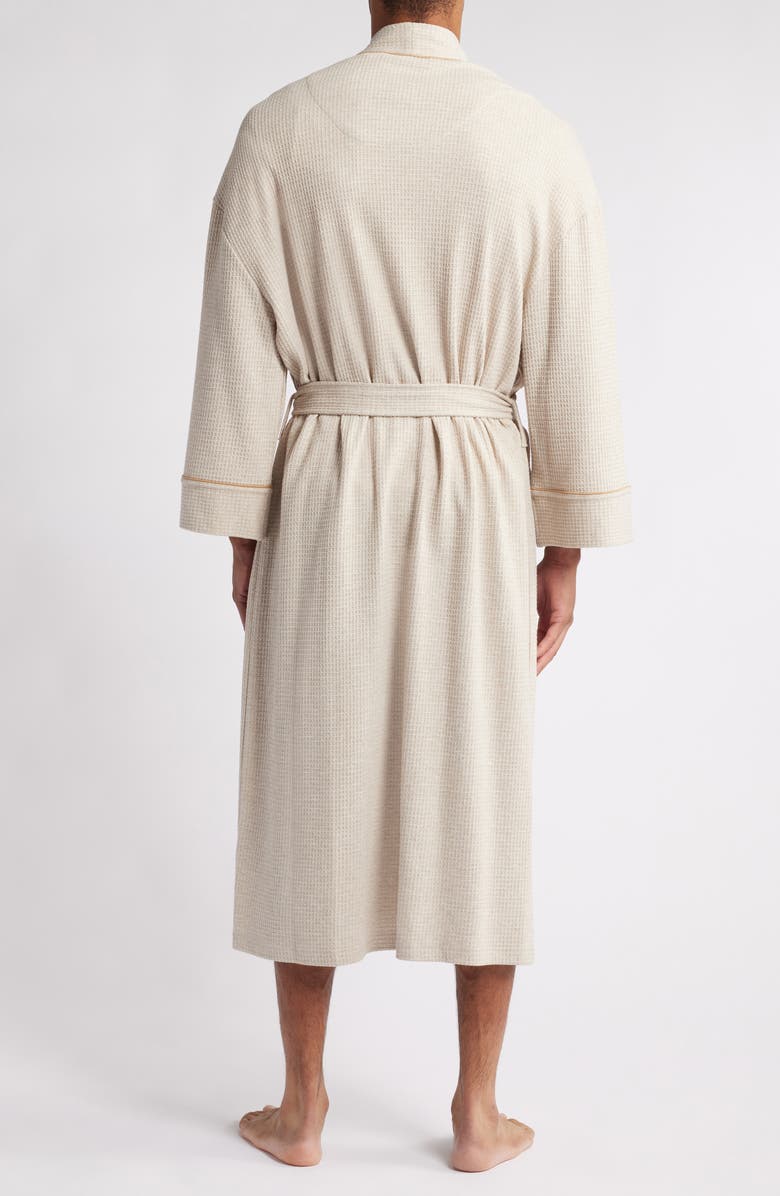 Majestic International Waffle Knit Robe, Alternate, color, Camel