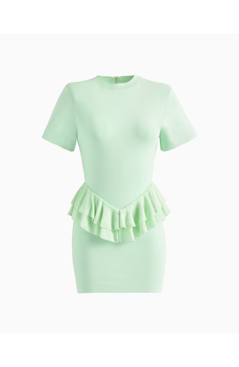Dodiee Chloe peplum dress, Alternate, color, Misty Jade