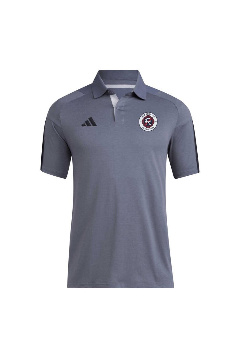 Men's adidas Gray New England Revolution 2024 Training Polo, Alternate, color, Gray