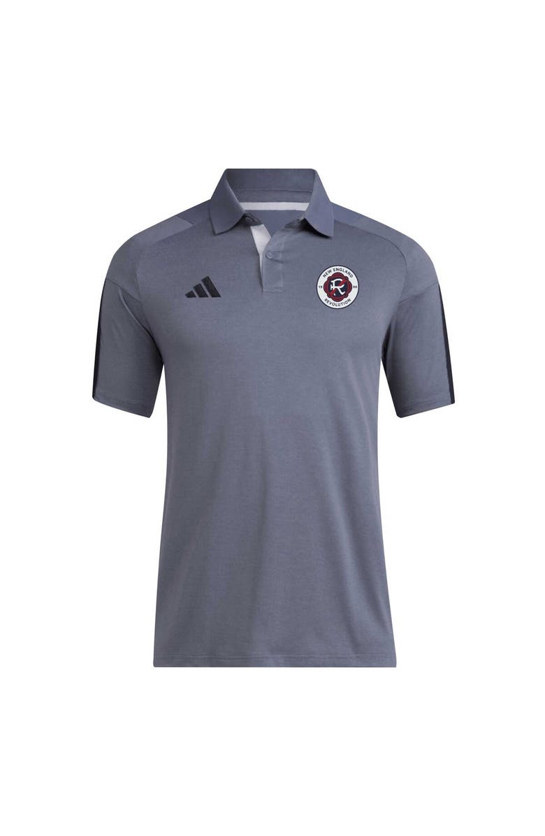adidas Men's adidas Gray New England Revolution 2024 Training Polo, Alternate, color,