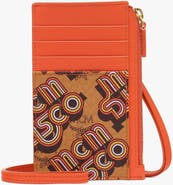 MCM Aren Lanyard Card Holder in Disco Visetos
