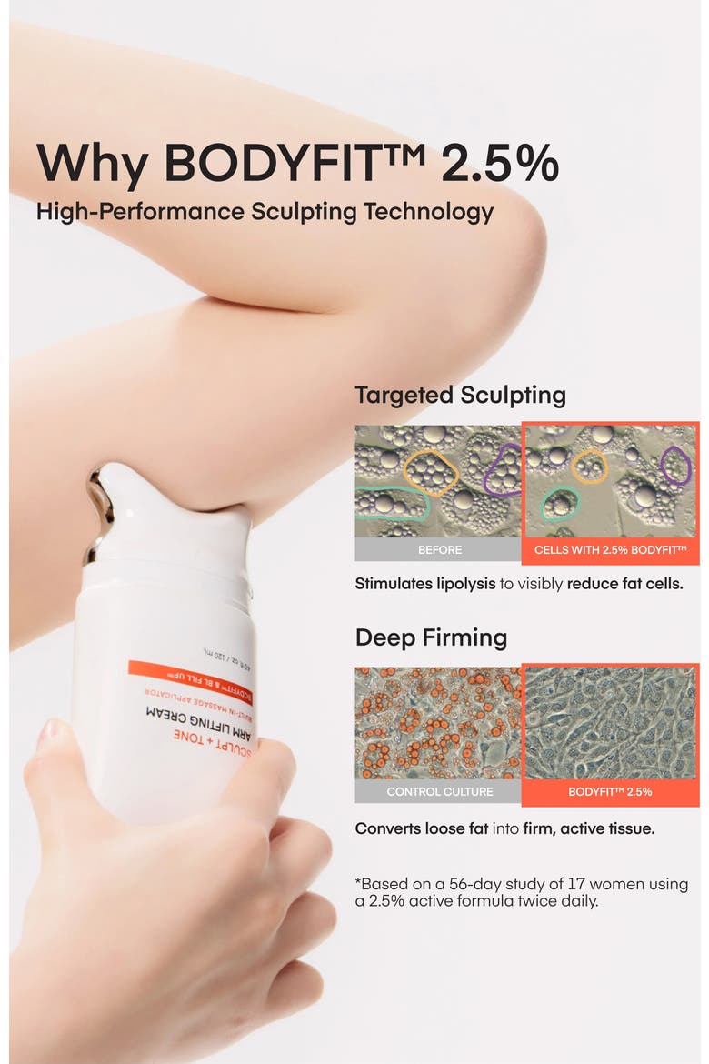 Sculpt + Tone Arm Lifting Cream, Alternate, color, Orange, White