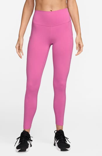 Nike Dri-fit One High Waist 7/8 Leggings In Pink