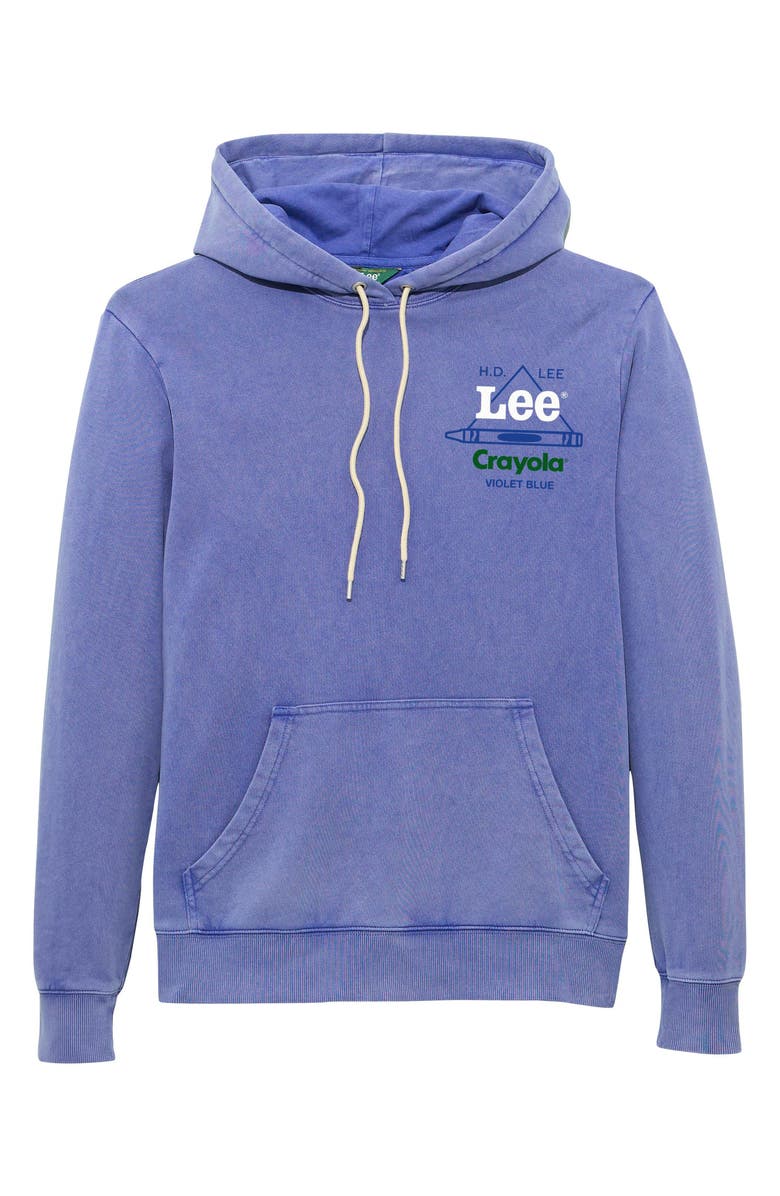 Lee x Crayola Logo Graphic Hoodie, Alternate, color, Violet Blue