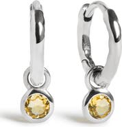 Monica Vinader Birthstone Huggie Hoop Earrings