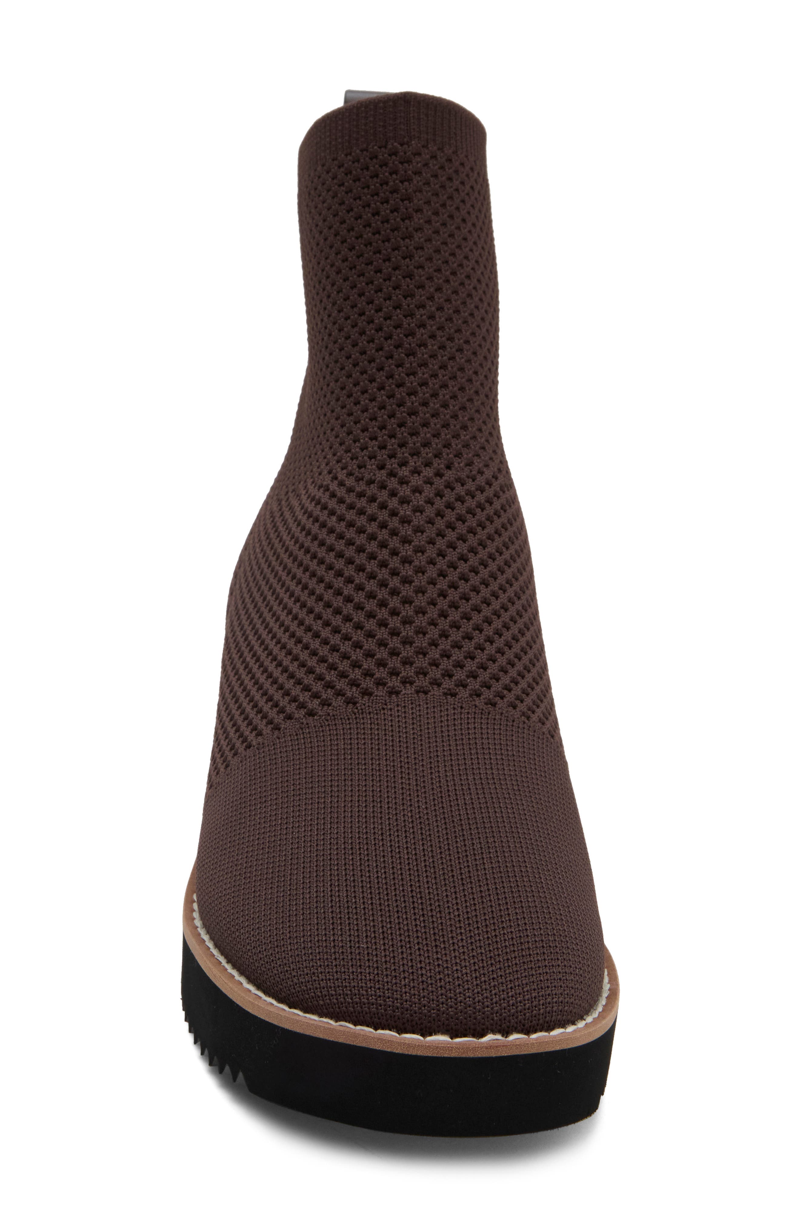 Estuary Knit Wedge Bootie, Alternate, color, COFFEE
