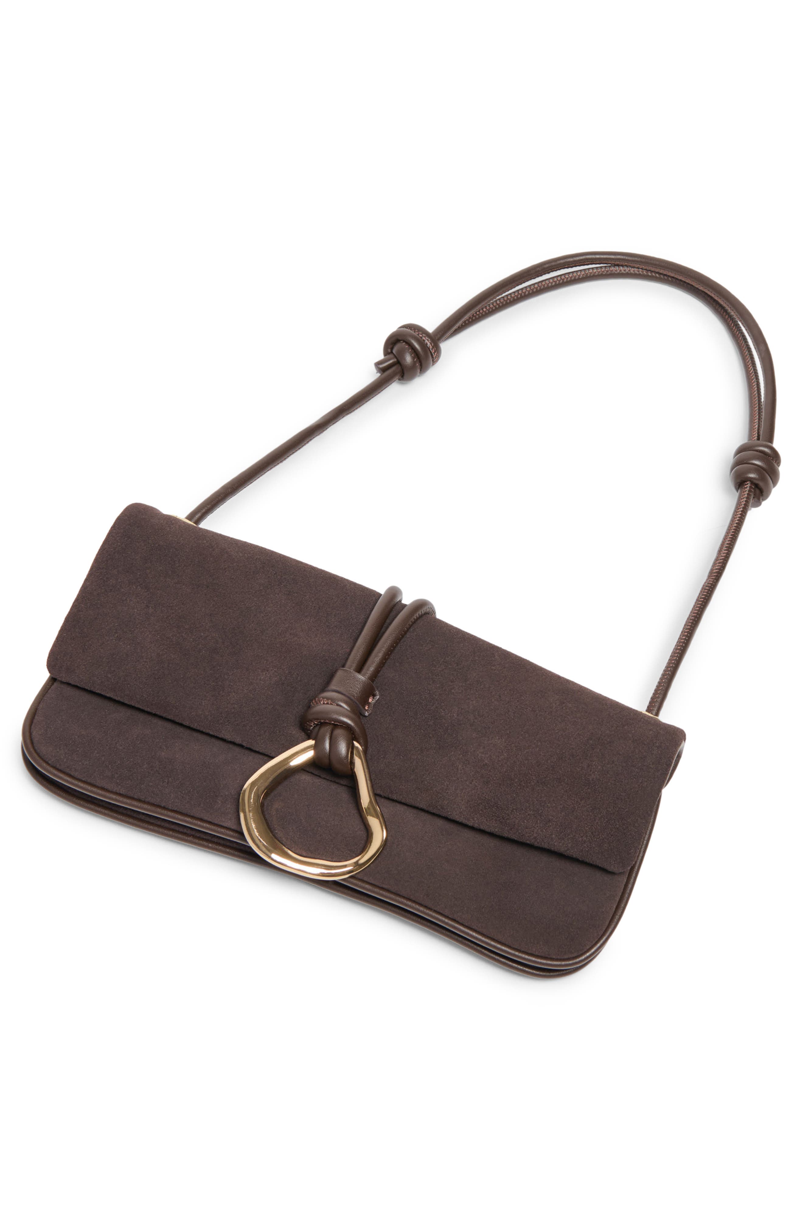 Dolce Vita Balen Leather Shoulder Bag, Alternate, color, Chocolate