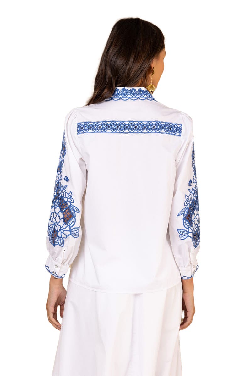 Hale Bob Vesper Poplin Shirt, Alternate, color, Blue