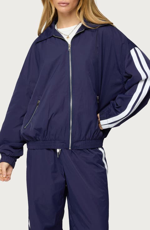 Kieran Stripe Nylon Track Jacket