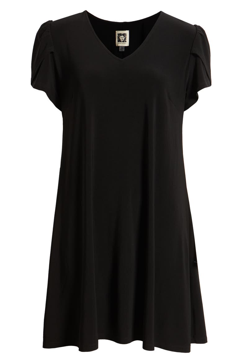 Tulip Sleeve Swing Dress, Alternate, color, ANNE BLACK