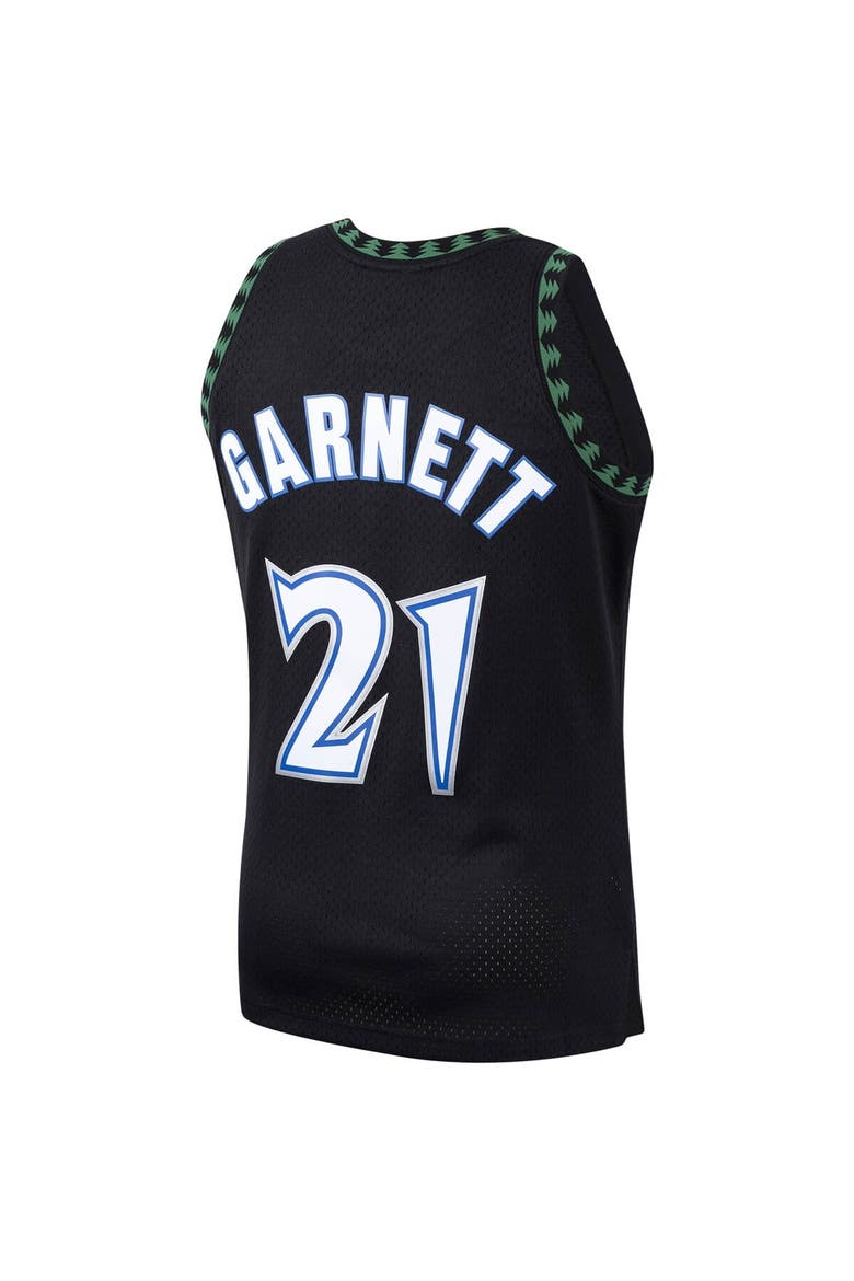 Men's Mitchell & Ness Kevin Garnett Black Minnesota Timberwolves Hardwood Classics Swingman Jersey, Alternate, color, Black