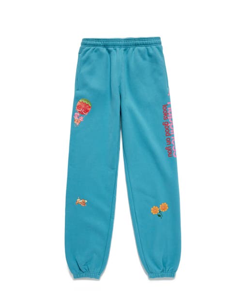 Samii Ryan Happiness Looks Good Sweatpants In Blue