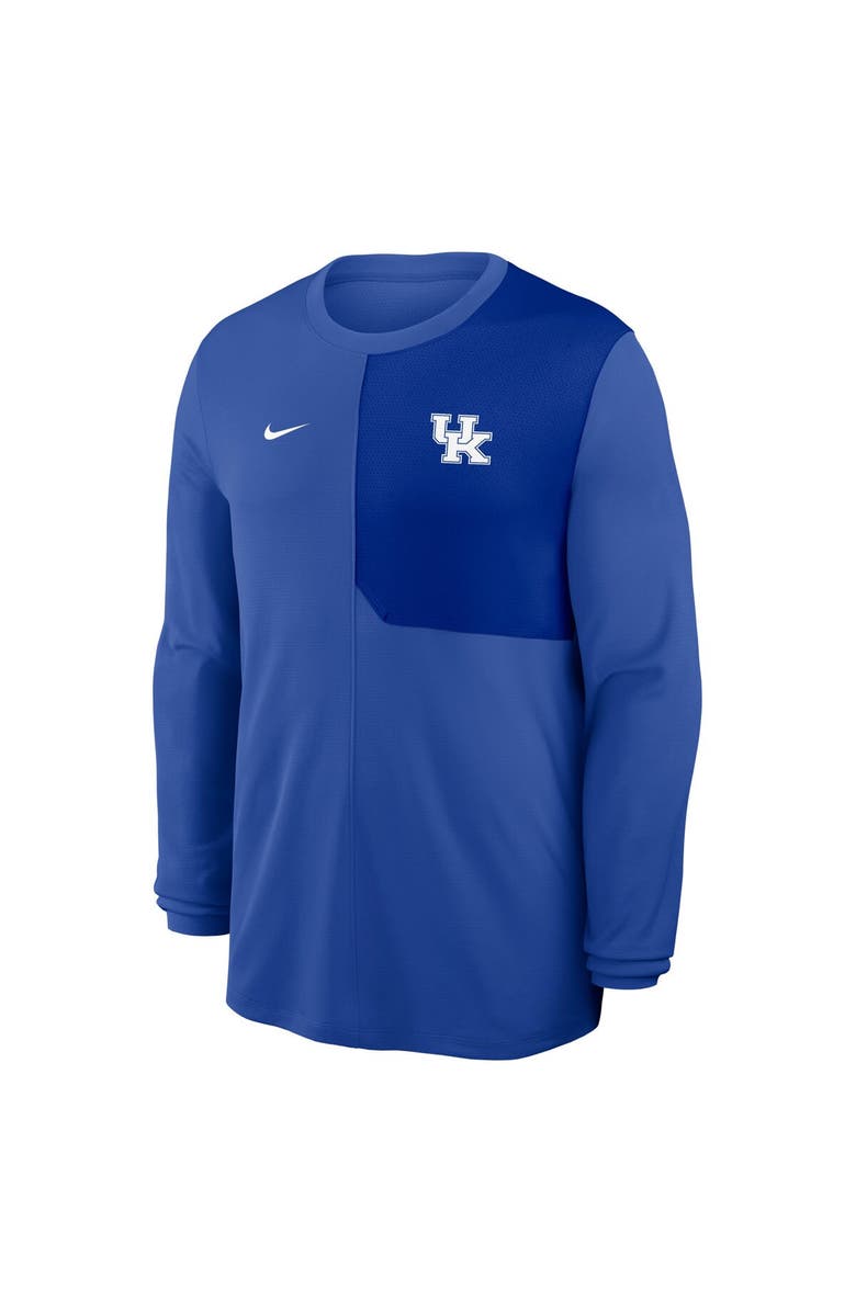 Nike Men's Nike Royal Kentucky Wildcats 2025 Sideline Coach UV Performance Long Sleeve T-Shirt, Alternate, color, Royal