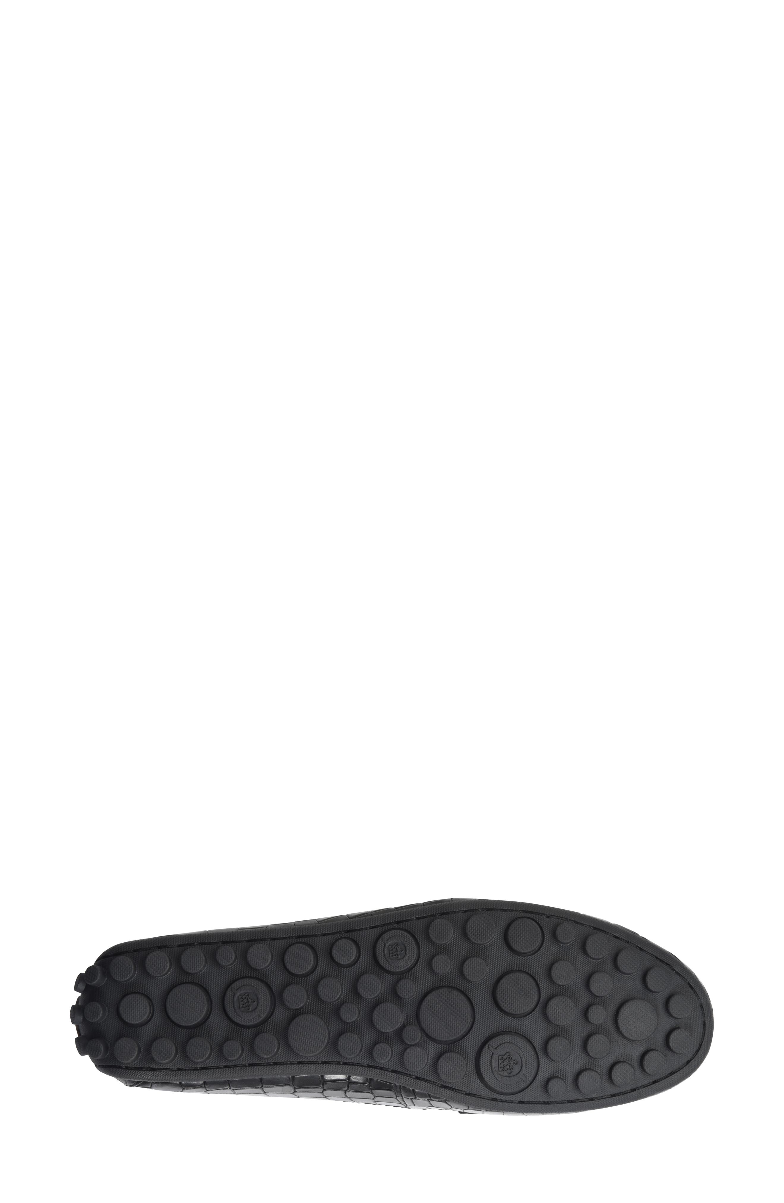 Malena Driving Loafer, Alternate, color, BLACK EMBOSSED LEATHER