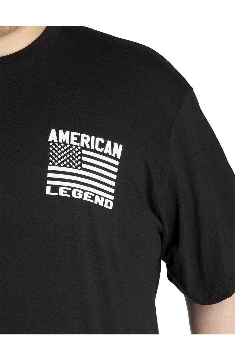 True Nation by DXL Big & Tall American Legend Graphic Tee, Alternate, color, Black